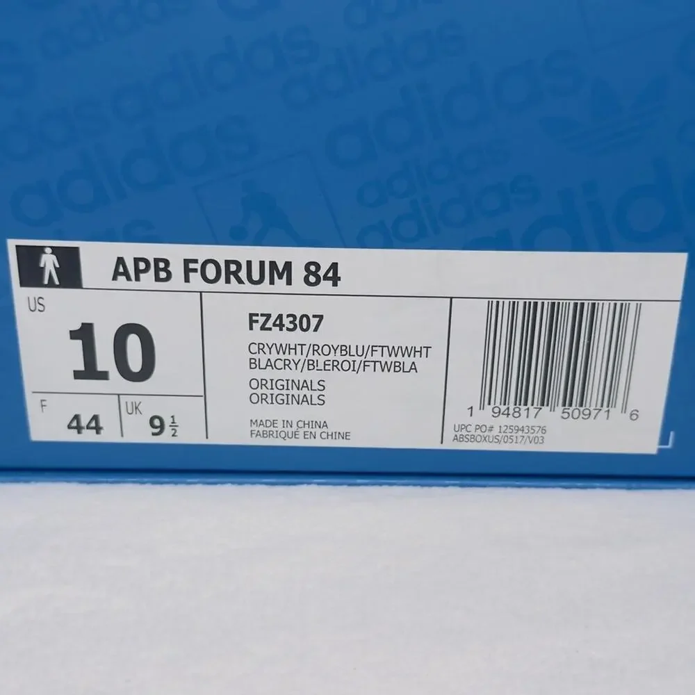 Adidas Forum 84 Low APB “White/Royal Blue” - 141/500 - FZ4307 | 10M